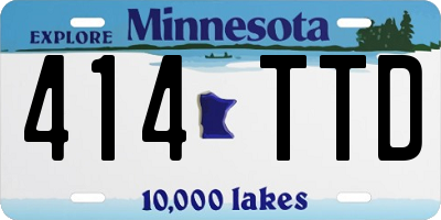 MN license plate 414TTD