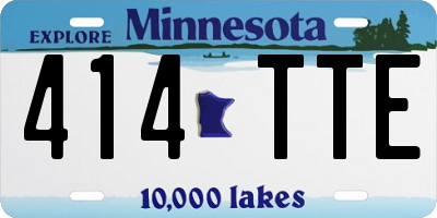 MN license plate 414TTE