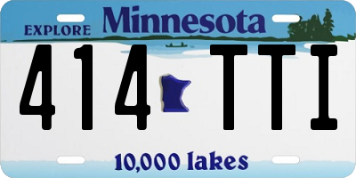 MN license plate 414TTI