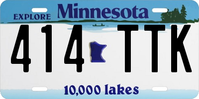 MN license plate 414TTK