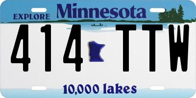 MN license plate 414TTW