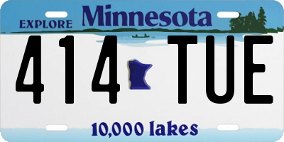 MN license plate 414TUE