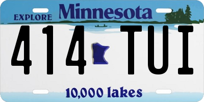 MN license plate 414TUI