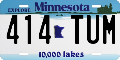 MN license plate 414TUM