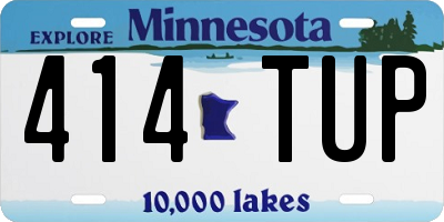 MN license plate 414TUP