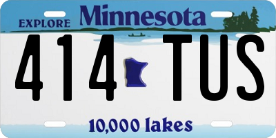 MN license plate 414TUS