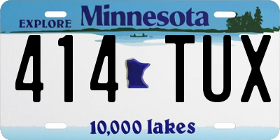 MN license plate 414TUX