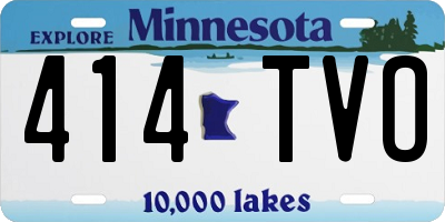 MN license plate 414TVO
