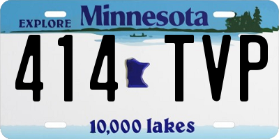 MN license plate 414TVP