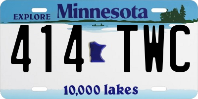 MN license plate 414TWC