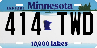 MN license plate 414TWD