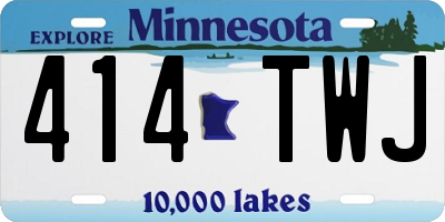 MN license plate 414TWJ