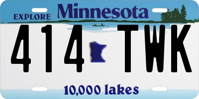 MN license plate 414TWK