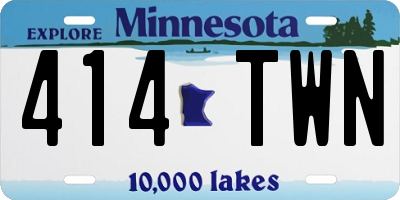 MN license plate 414TWN