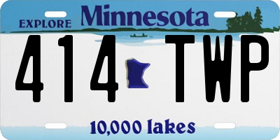 MN license plate 414TWP