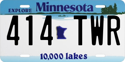 MN license plate 414TWR