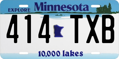MN license plate 414TXB