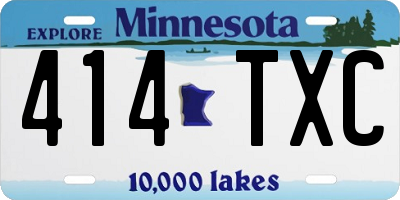 MN license plate 414TXC