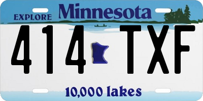 MN license plate 414TXF