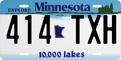 MN license plate 414TXH
