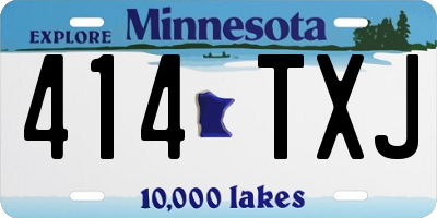 MN license plate 414TXJ