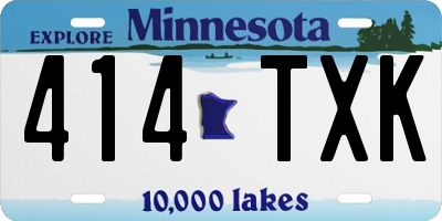 MN license plate 414TXK