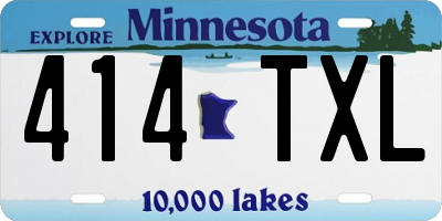 MN license plate 414TXL