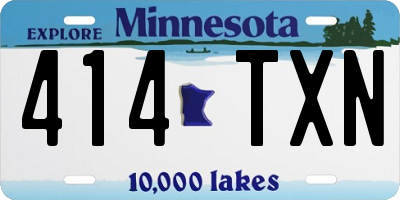 MN license plate 414TXN