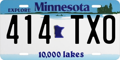 MN license plate 414TXO