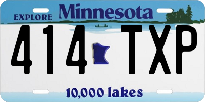 MN license plate 414TXP