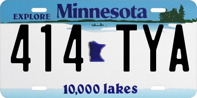 MN license plate 414TYA