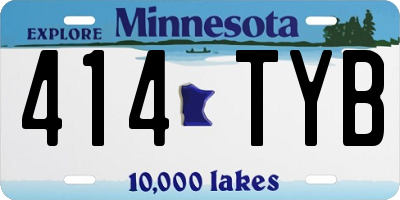 MN license plate 414TYB