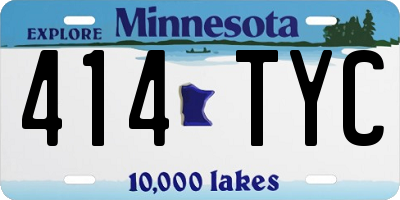 MN license plate 414TYC