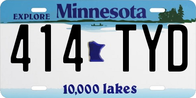 MN license plate 414TYD