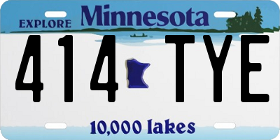MN license plate 414TYE