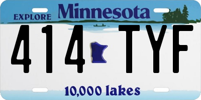 MN license plate 414TYF