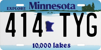 MN license plate 414TYG