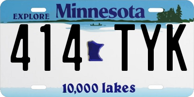 MN license plate 414TYK