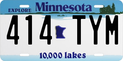 MN license plate 414TYM