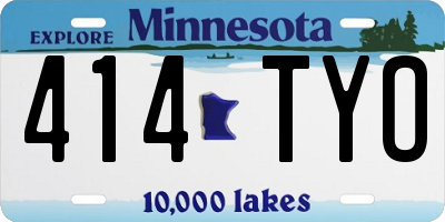 MN license plate 414TYO