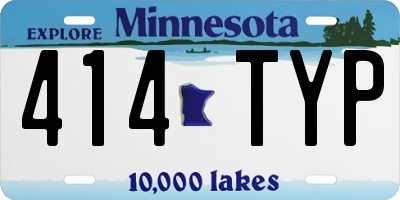 MN license plate 414TYP