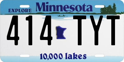 MN license plate 414TYT