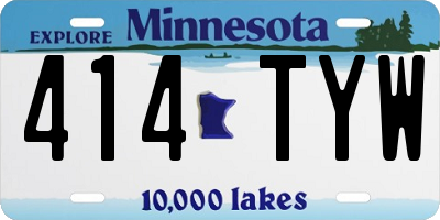 MN license plate 414TYW