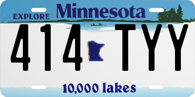 MN license plate 414TYY
