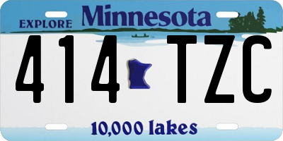 MN license plate 414TZC