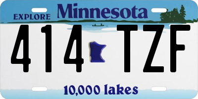MN license plate 414TZF