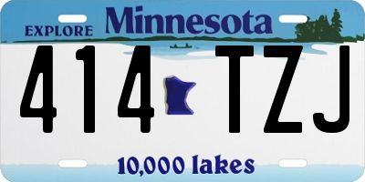 MN license plate 414TZJ