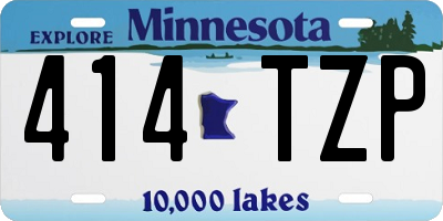 MN license plate 414TZP