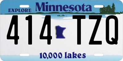 MN license plate 414TZQ