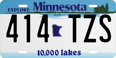MN license plate 414TZS